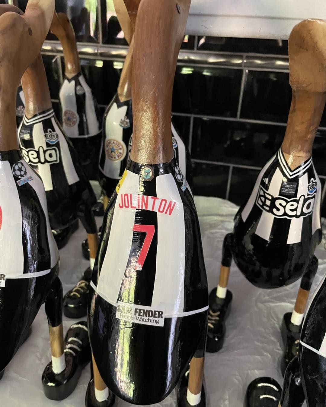SPECIAL EDITION - NUFC - Create Your Own Newcastle United Wooden Duck Extra Large with Boots (Approx 40cm)