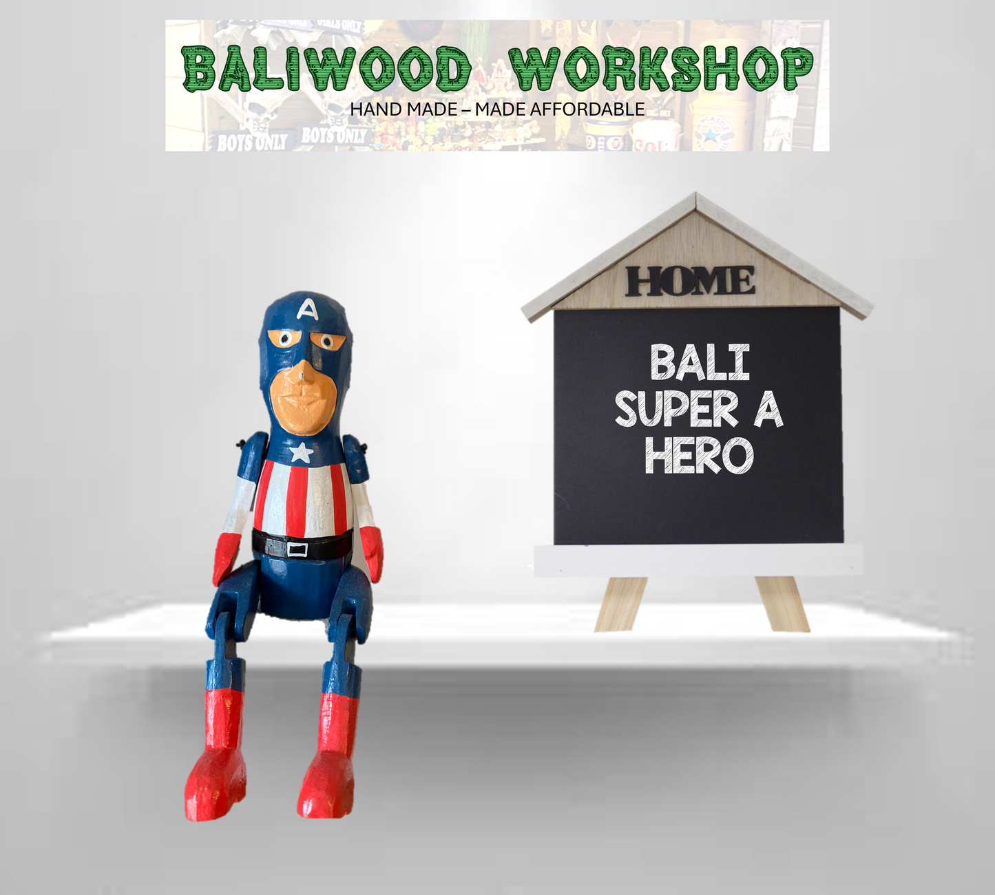 BaliWood Sitting Puppets 25cm - Hero Characters