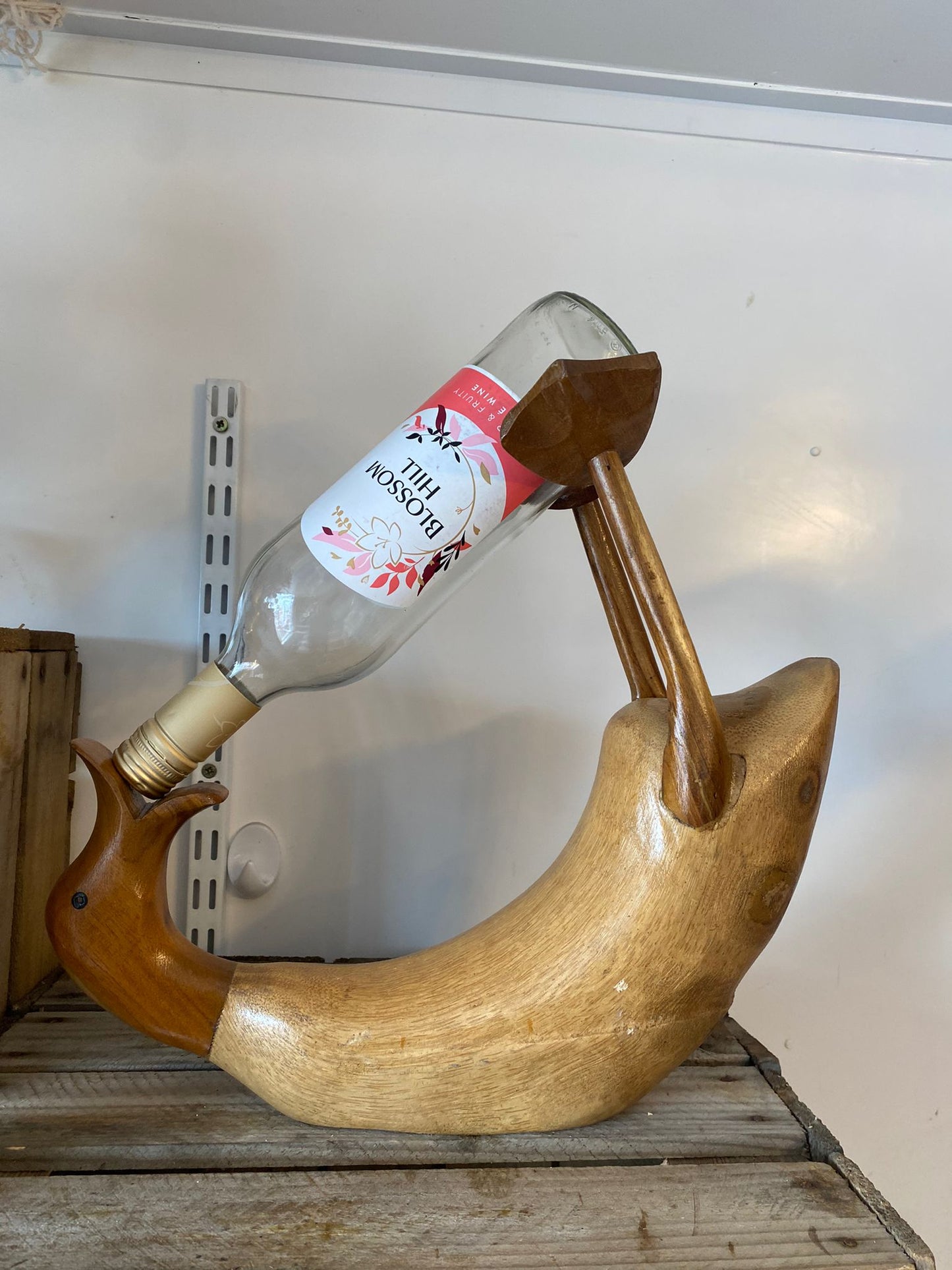 Wooden Duck Wine Bottle Holder Extra Large (Approx 45cm)