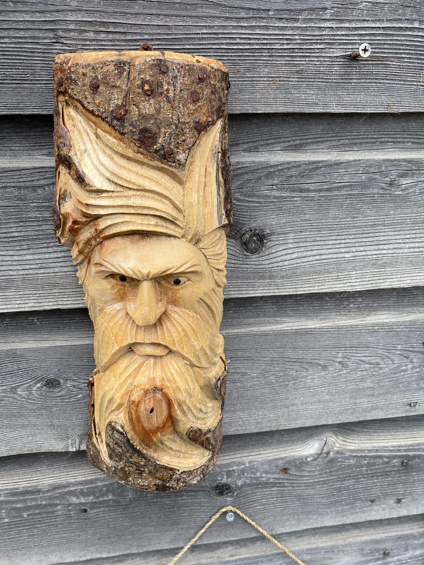 Bark / Tree Carving Merlin Man