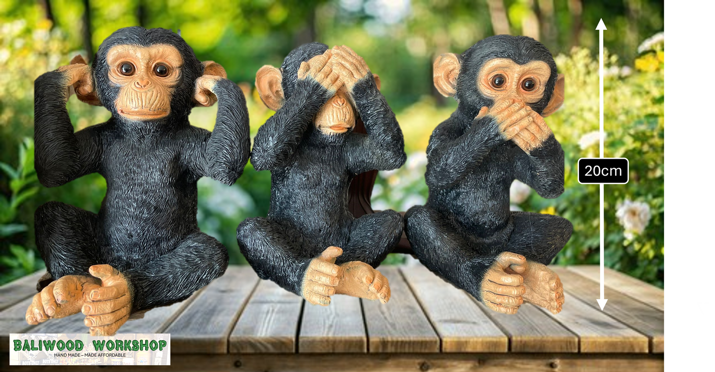See No Evil, Speak No Evil, Hear No Evil Resion Monkeys