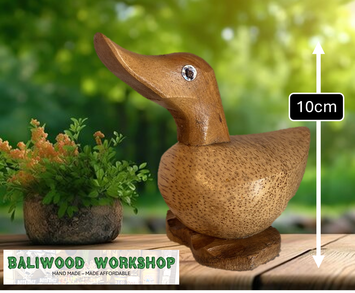Wooden Duck with webbed feet (Approx 10cm)