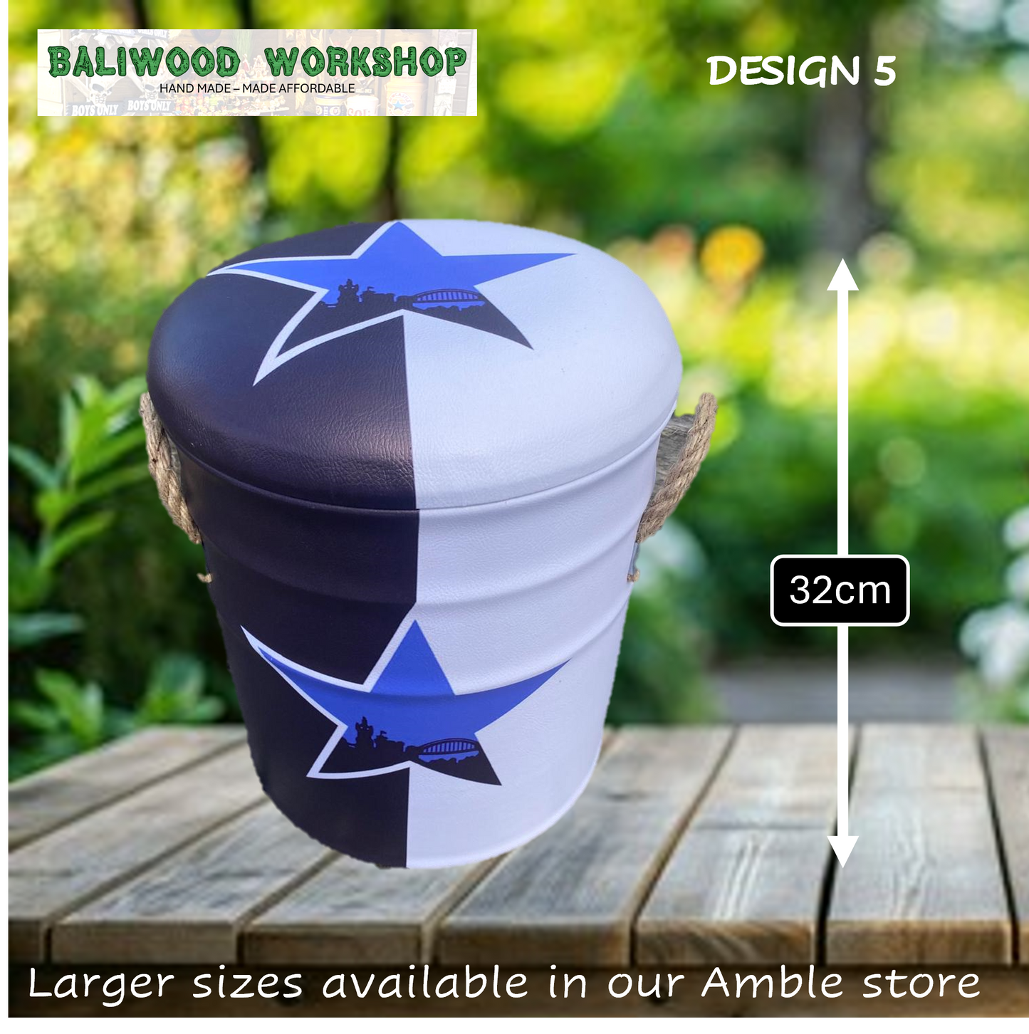 Newcastle Breweries Blue Star Storage Seats/ Stools / Ice Buckets - 28cm x 28cm x 32cm