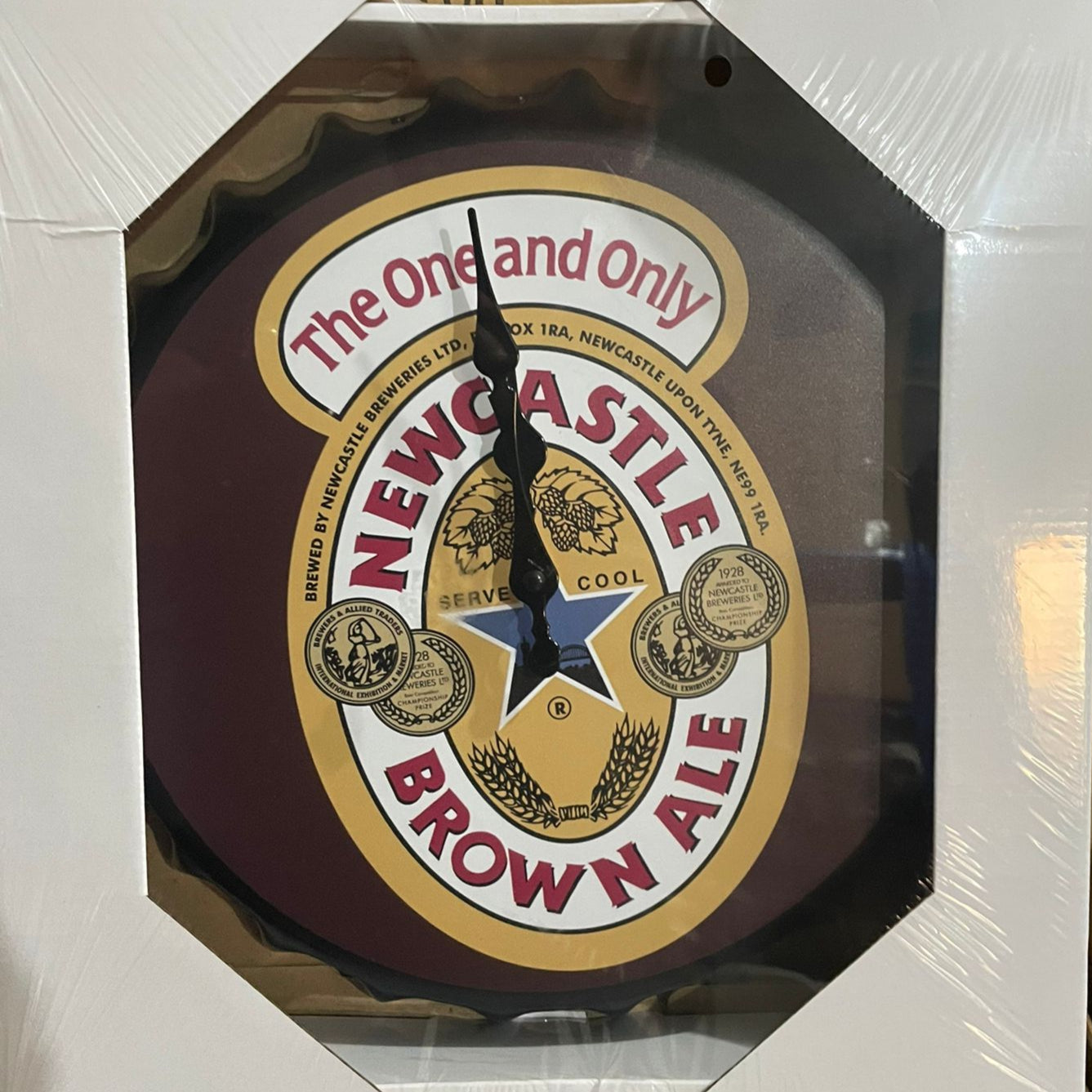 Clock with Newcastle Brown Ale Bottle Top - Exclusive to Baliwood