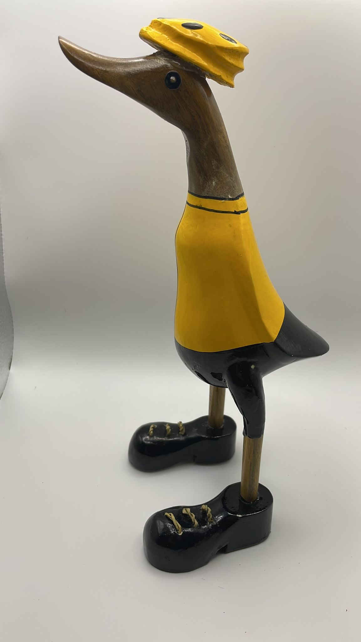 Wooden Duck Small Character - Tour 'de Duck Cycle Duck (Approx 25cm)