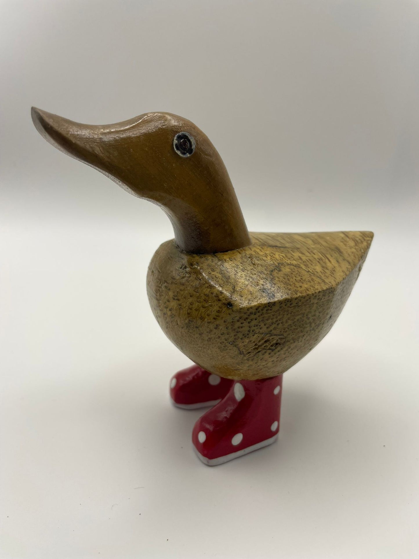 Wooden Duck with Boots (Approx 10cm)