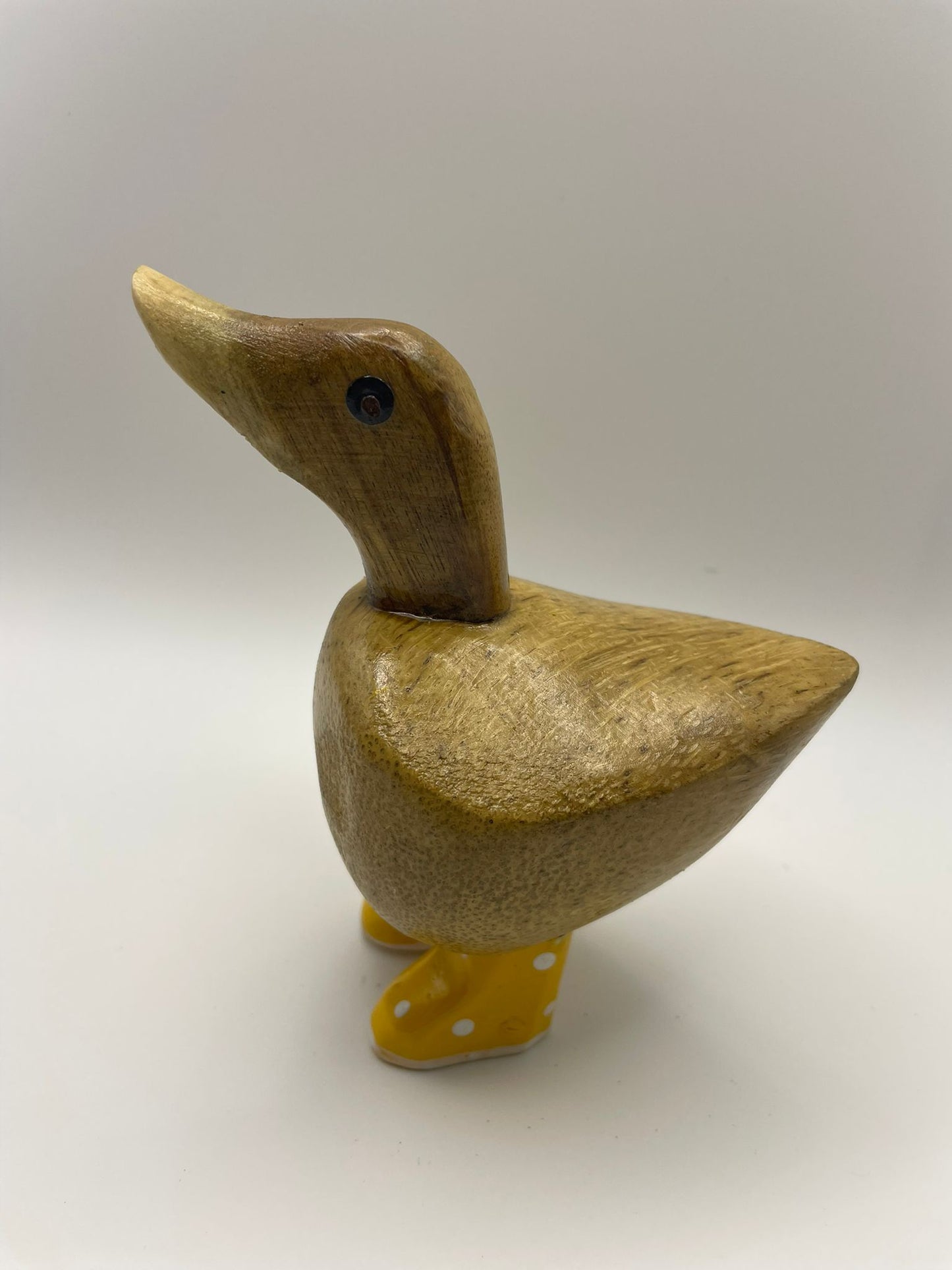 Wooden Duck with Boots (Approx 10cm)