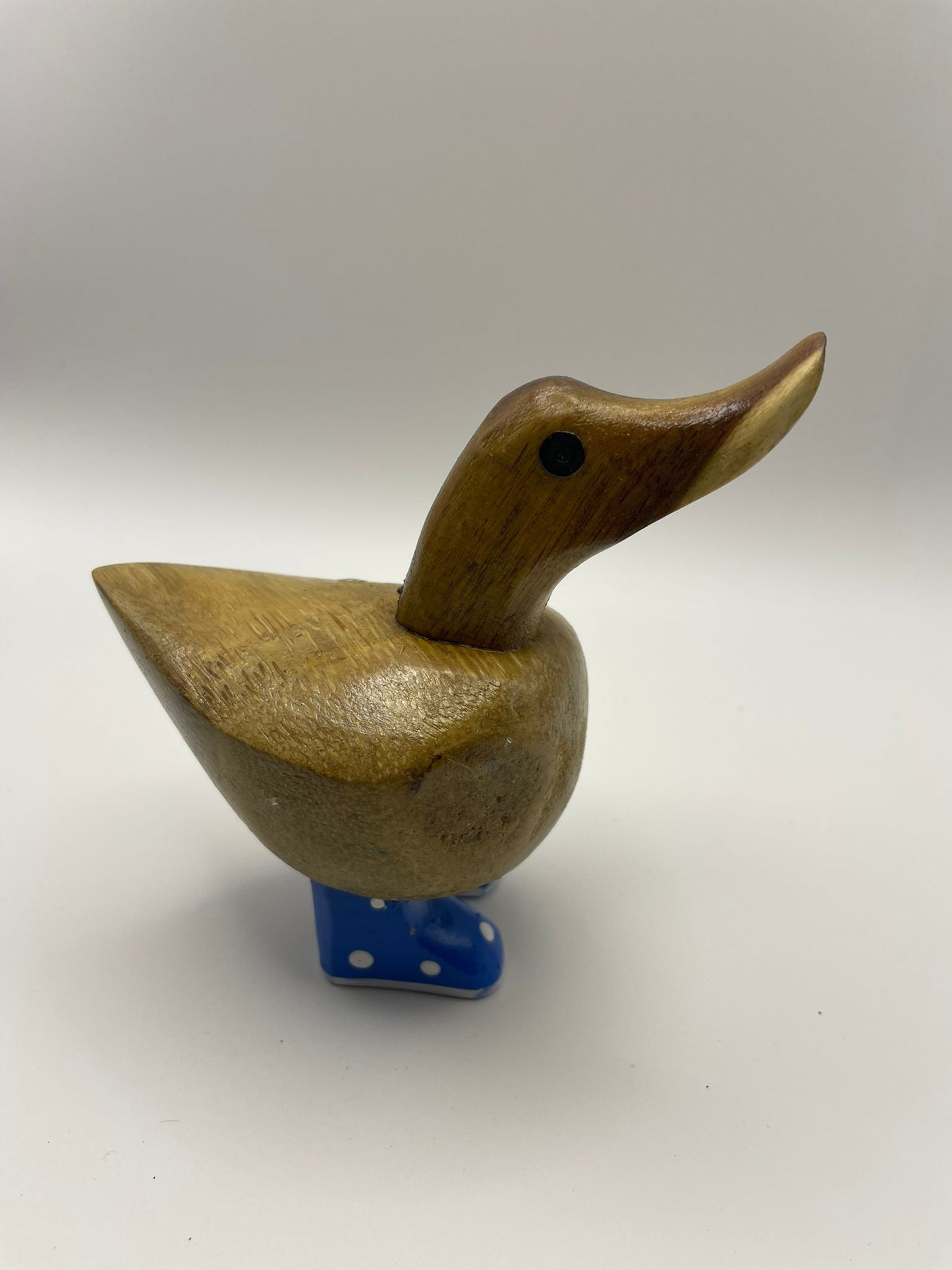 Wooden Duck with Boots (Approx 10cm)