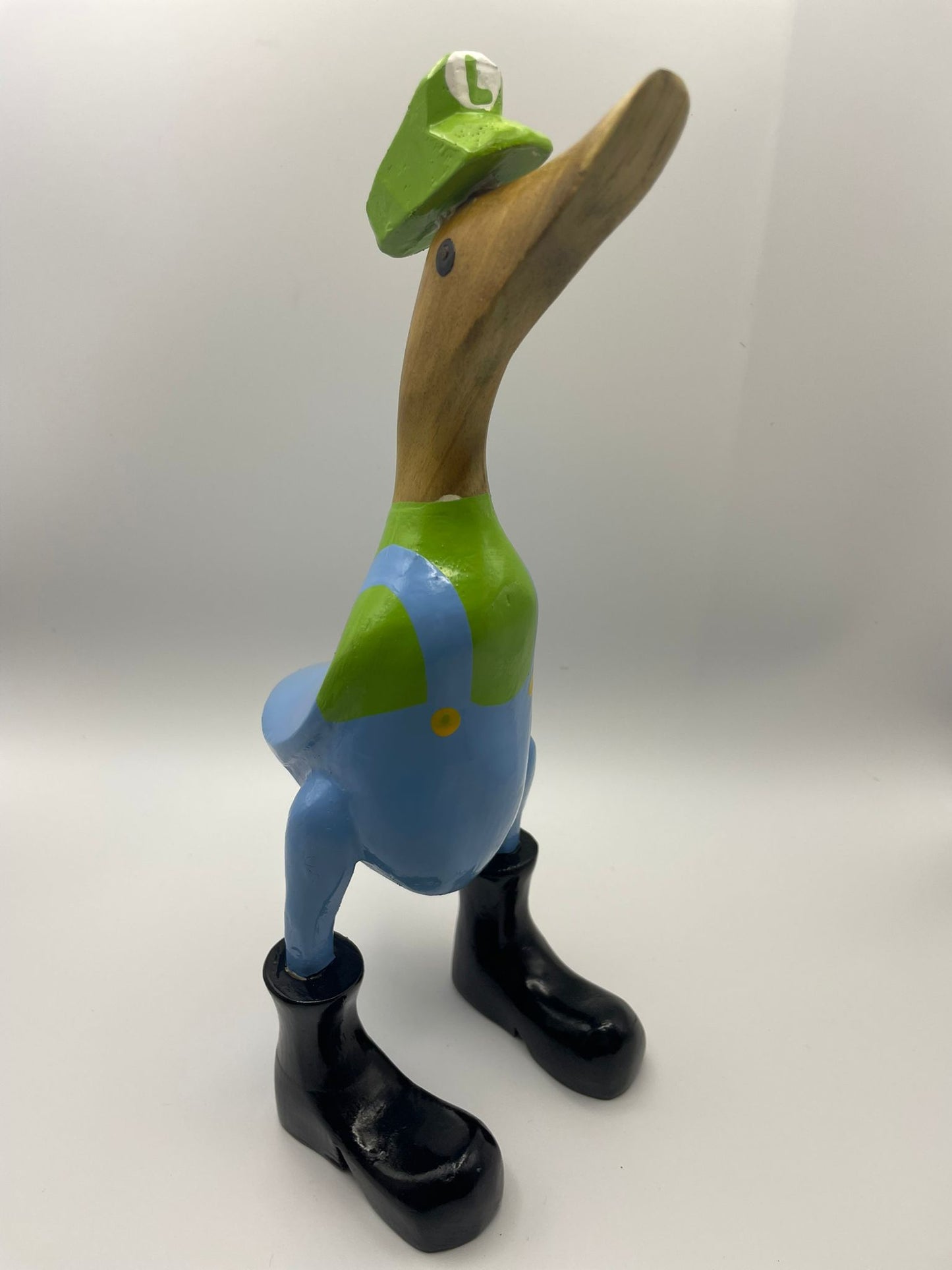 Wooden Duck Small Character - Luigi Duck (Approx 25cm)