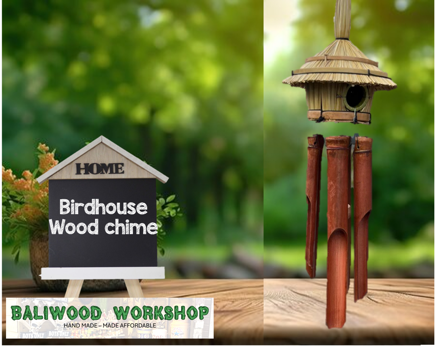 Wooden Windchime - 5 To Choose From