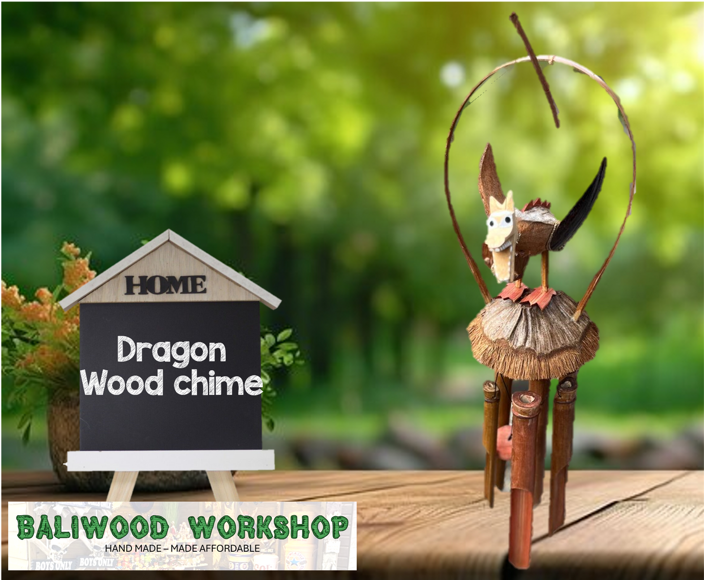 Wooden Windchime - 5 To Choose From