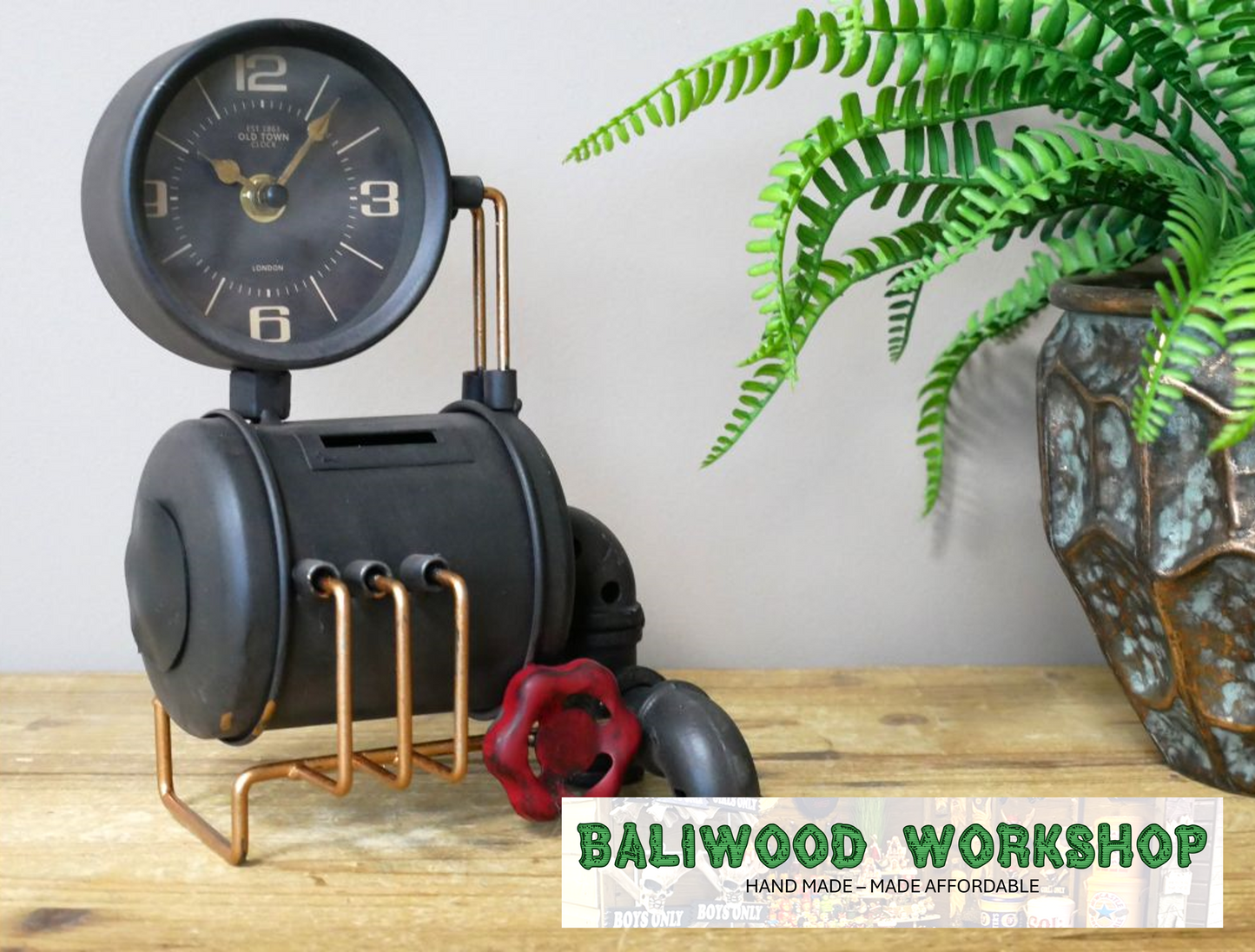 Brand New Superb Clock and Pipe Design Moneybox