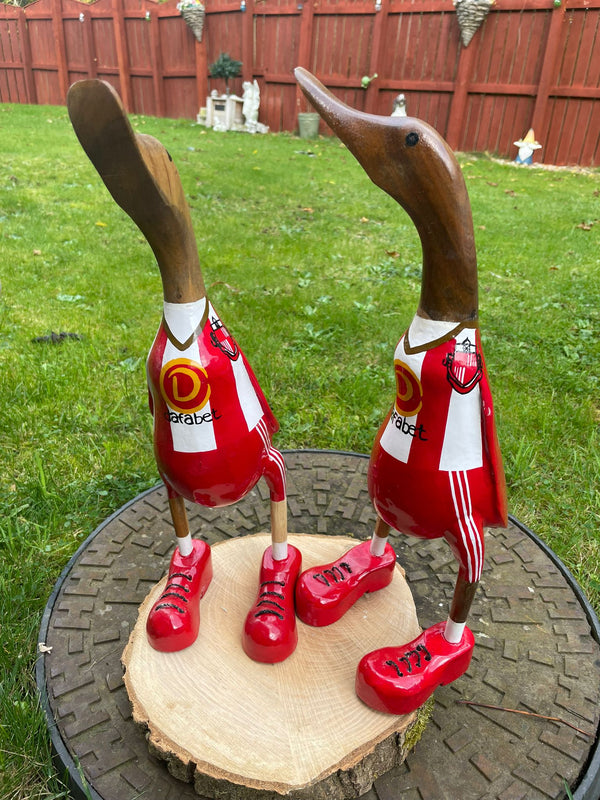 Football Fan - SAFC - Sunderland AFC Wooden Duck Extra Large with Boots (Approx 40cm)