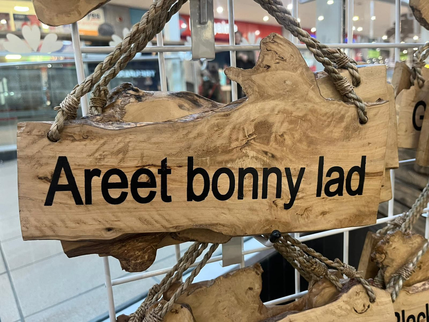 Coffee Wood Plaques - Geordie Slang