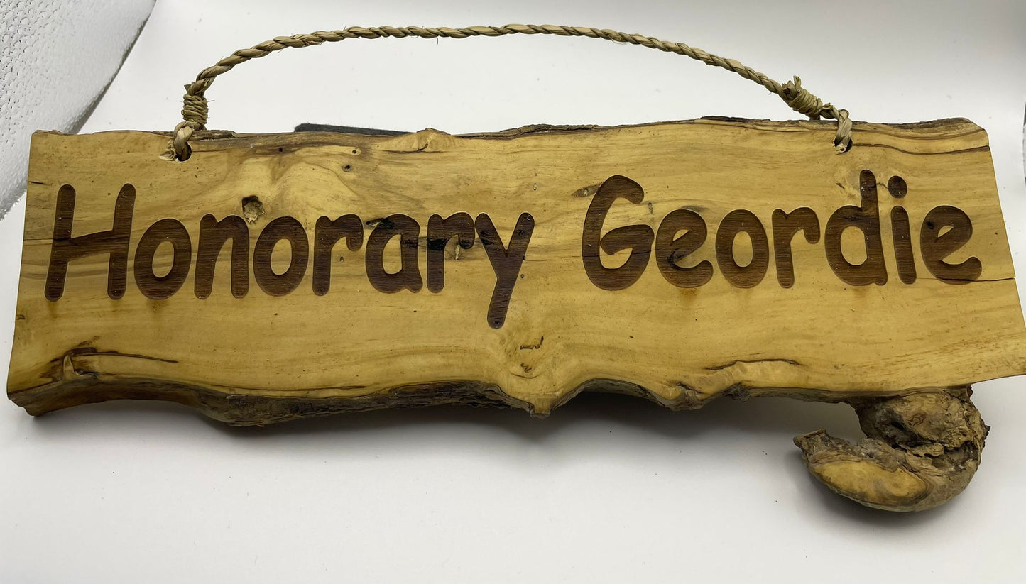 Coffee Wood Plaques - Geordie Slang