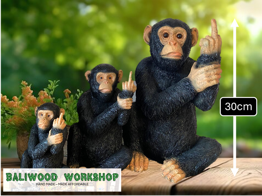 Cheeky Monkey Resin Sculpture (Small, Med and Large)