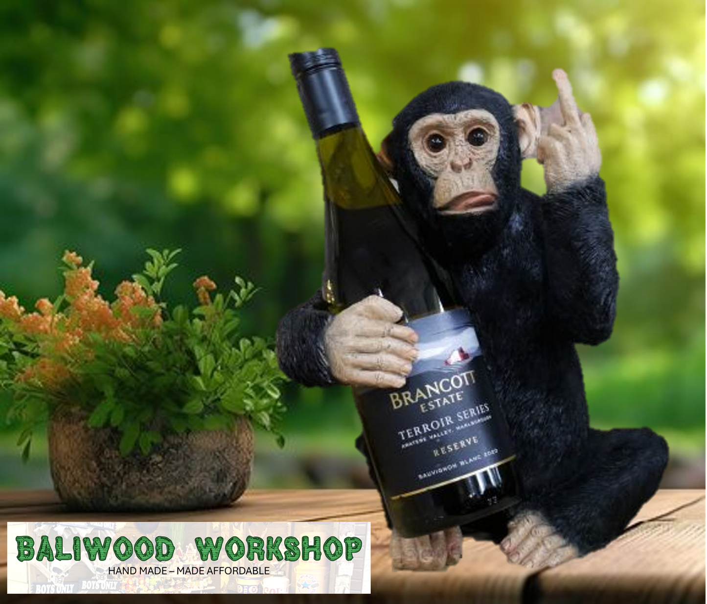 Cheeky Monkey Resin Bottle Holders