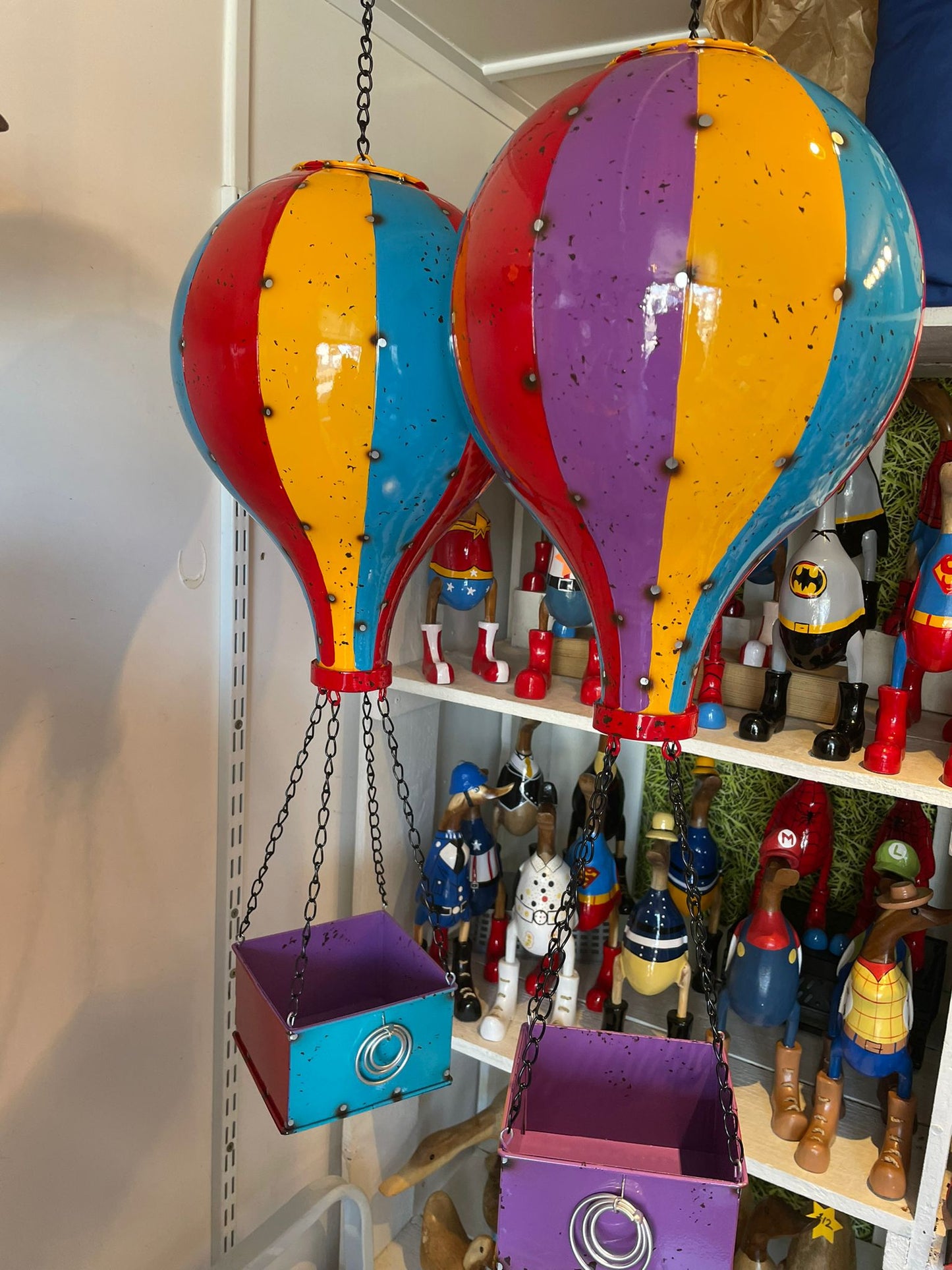 Large Recycled Metal Hot Air Balloon