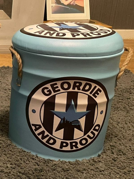 Geordie And Proud Storage Seats/ Stools / Ice Buckets - 28cm x 28cm x 32cm