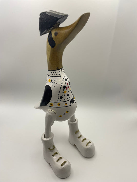 Wooden Duck Small Character - Elvis Duck (Approx 25cm)