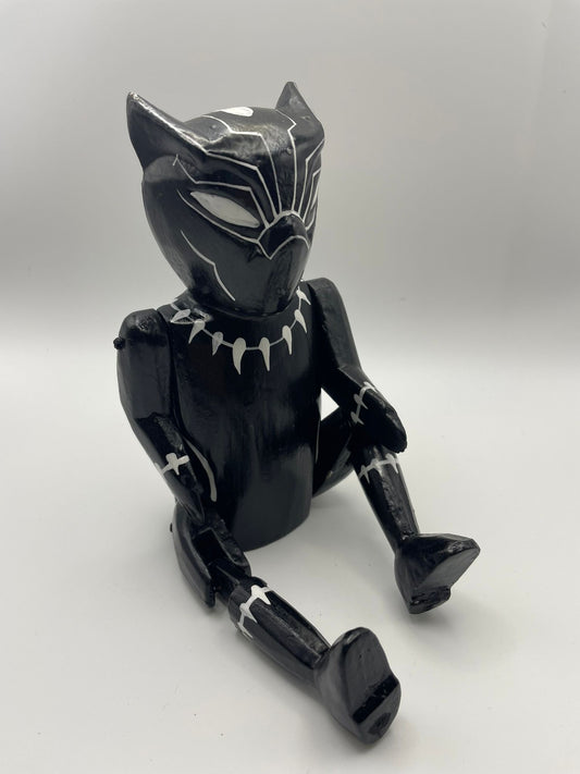 BaliWood Sitting Puppets 25cm - Bali Black Panther Man