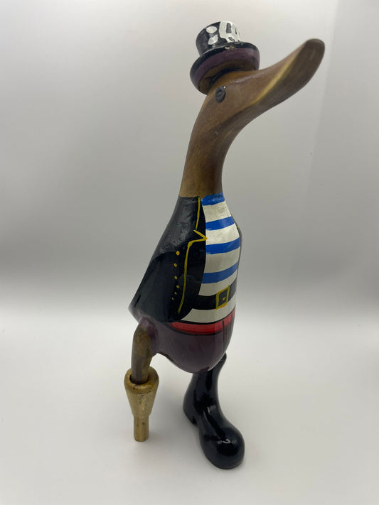 Wooden Duck Small Character - Pirate Duck (Approx 25cm)